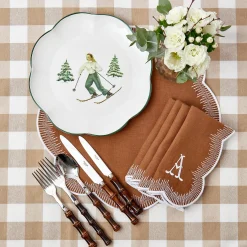 Alathea Caramel Linen Placemats (Set Of 4)|Mrs. Alice Online