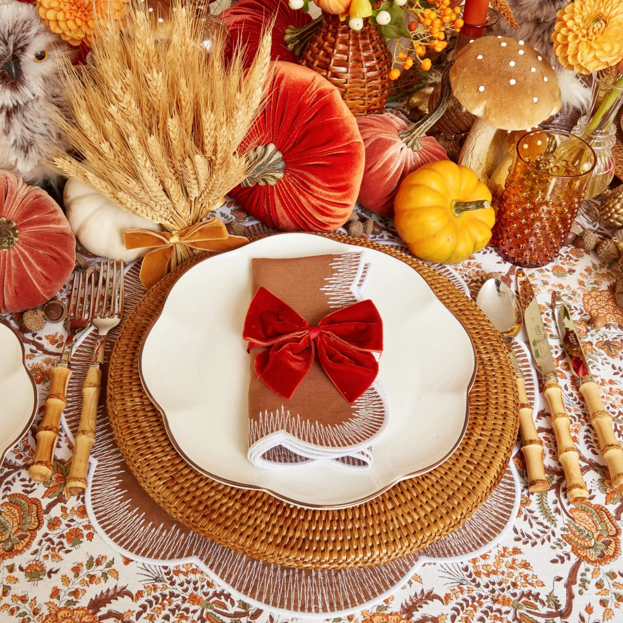 Amber Hobnail Jug And Glasses (Set Of 6)|Mrs. Alice Discount