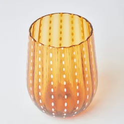 Amber Speckle Water Glasses|Mrs. Alice Best