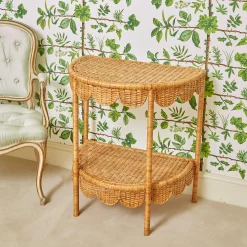 Annabelle Rattan Side Table|Mrs. Alice New