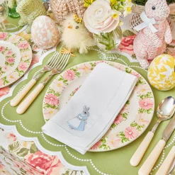 Assorted White Linen Rabbit Napkins (Set Of 4)|Mrs. Alice