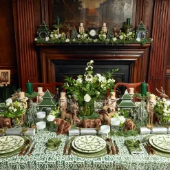 Beatrice Forest Green Napkins (Set Of 4)|Mrs. Alice Clearance