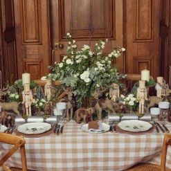 Biscuit Gingham Tablecloth|Mrs. Alice Hot