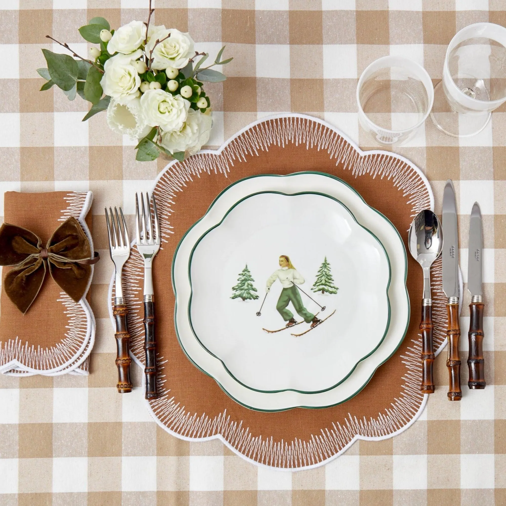 Biscuit Gingham Tablecloth|Mrs. Alice Hot