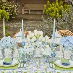 Blue & Green Camille Candle Holder (Pair)|Mrs. Alice New