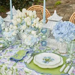 Blue & Green Camille Candle Holder (Pair)|Mrs. Alice New