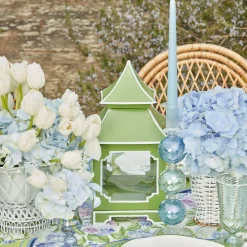 Blue & Green Camille Candle Holder (Pair)|Mrs. Alice New