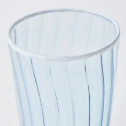 Blue & White Rim Water Glasses (Set Of 4)|Mrs. Alice