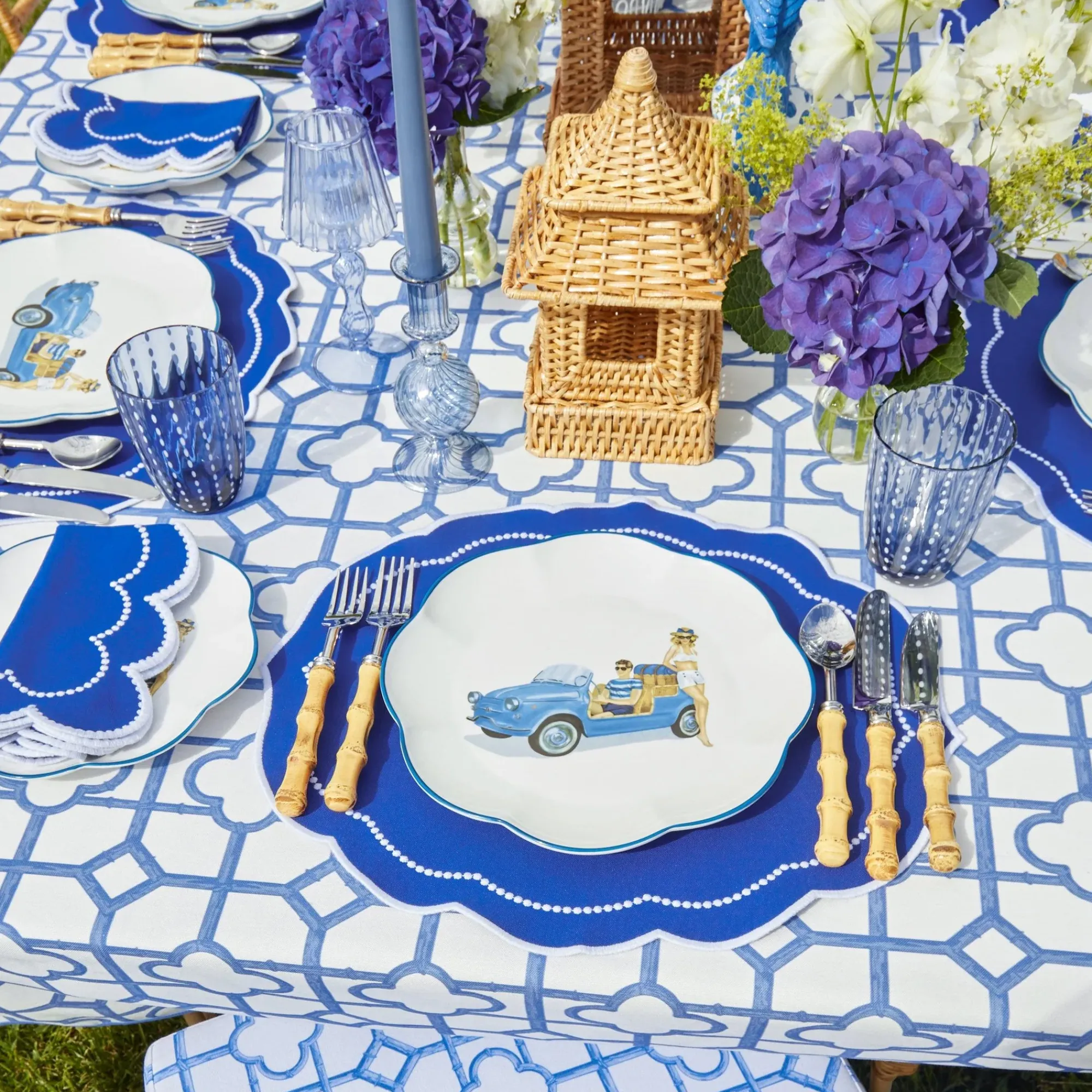 Blue Bamboo Seat Pad Cushion|Mrs. Alice Discount