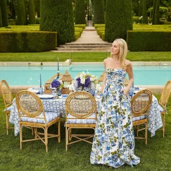 Blue Bamboo Tablecloth|Mrs. Alice Best