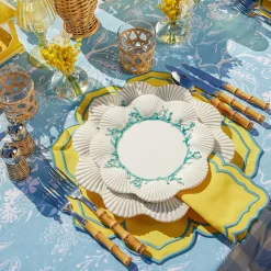 Blue Coral Dinner & Starter Plates (Set Of 8)|Mrs. Alice Clearance