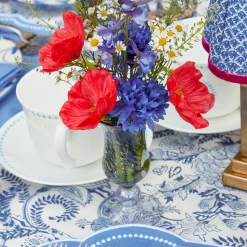 Blue Fluted Vase Set|Mrs. Alice Sale