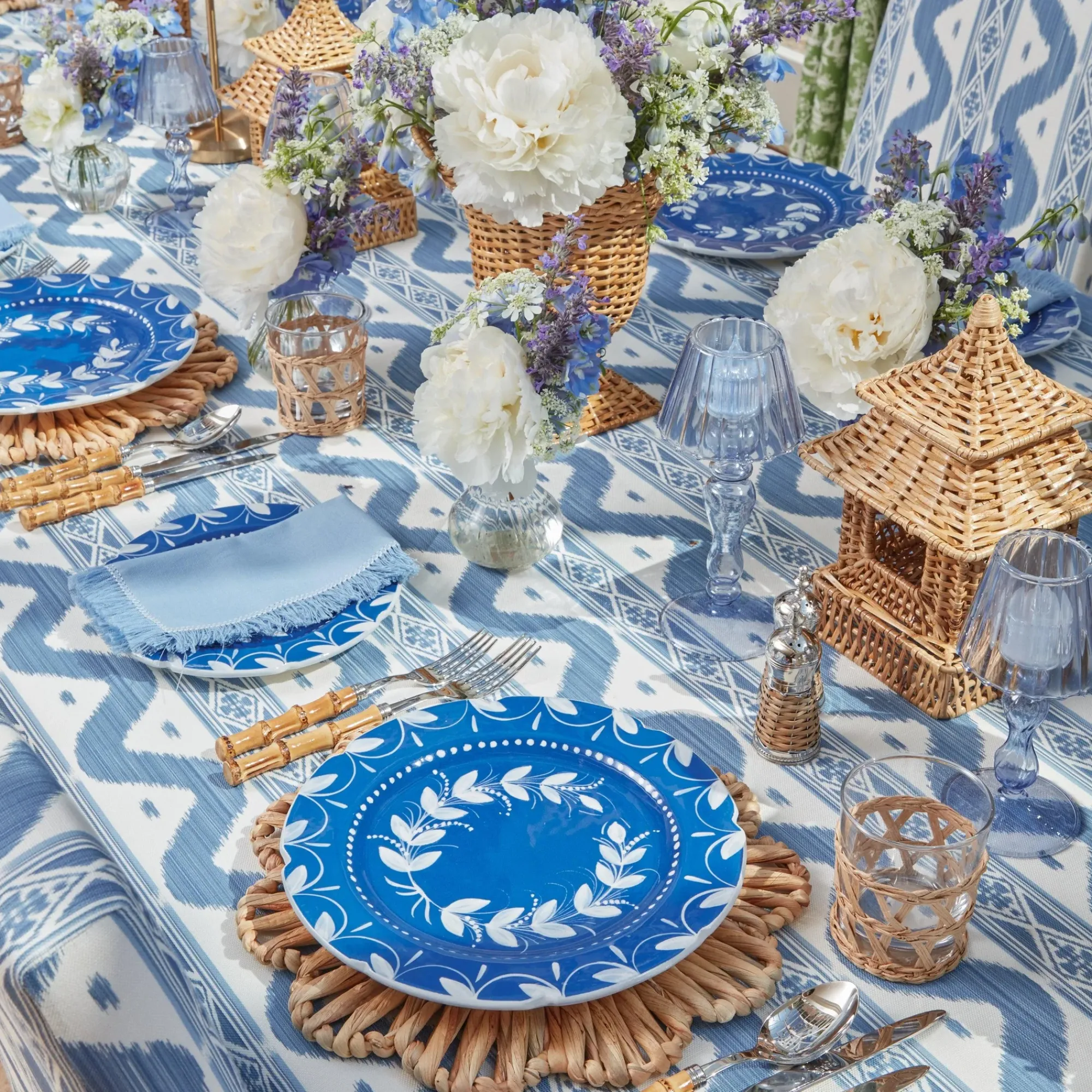 Blue Fringe Napkins (Set Of 4)|Mrs. Alice New