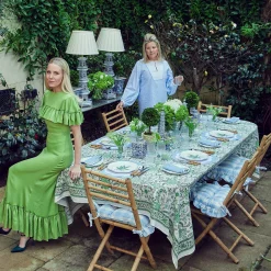 Blue Gingham Ruffle Seat Pad Cushion|Mrs. Alice