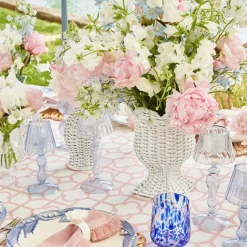 Blue Glass Lantern Tea Light Holder (Pair) - 18 Cm|Mrs. Alice Outlet