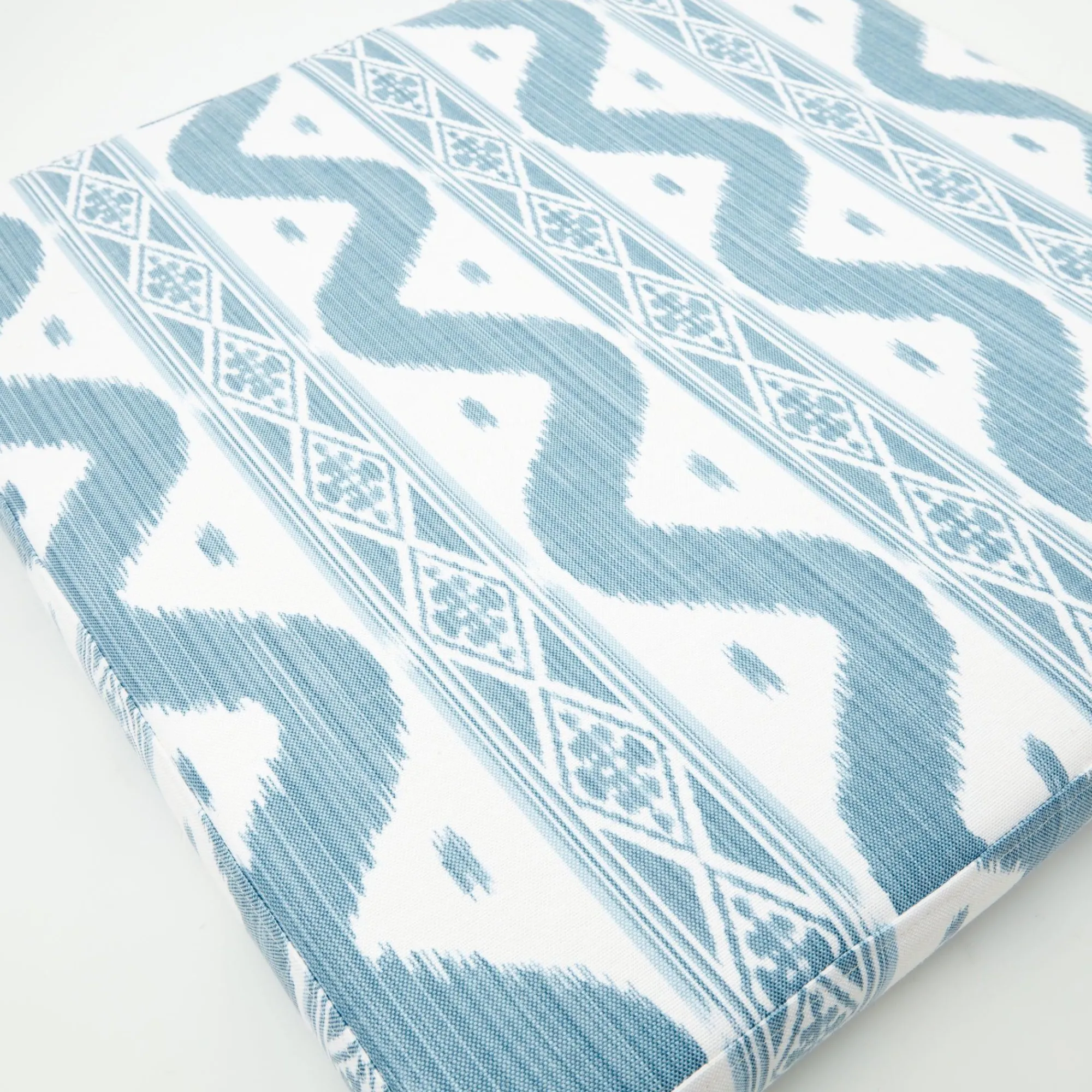 Blue Ikat Seat Pad Cushion|Mrs. Alice Discount