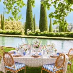 Blue Ikat Seat Pad Cushion|Mrs. Alice Discount