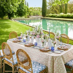 Blue Ikat Seat Pad Cushion|Mrs. Alice Discount