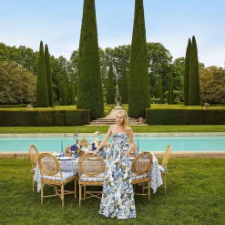 Blue Ikat Seat Pad Cushion|Mrs. Alice Discount