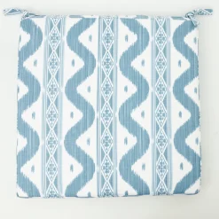 Blue Ikat Seat Pad Cushion|Mrs. Alice Discount