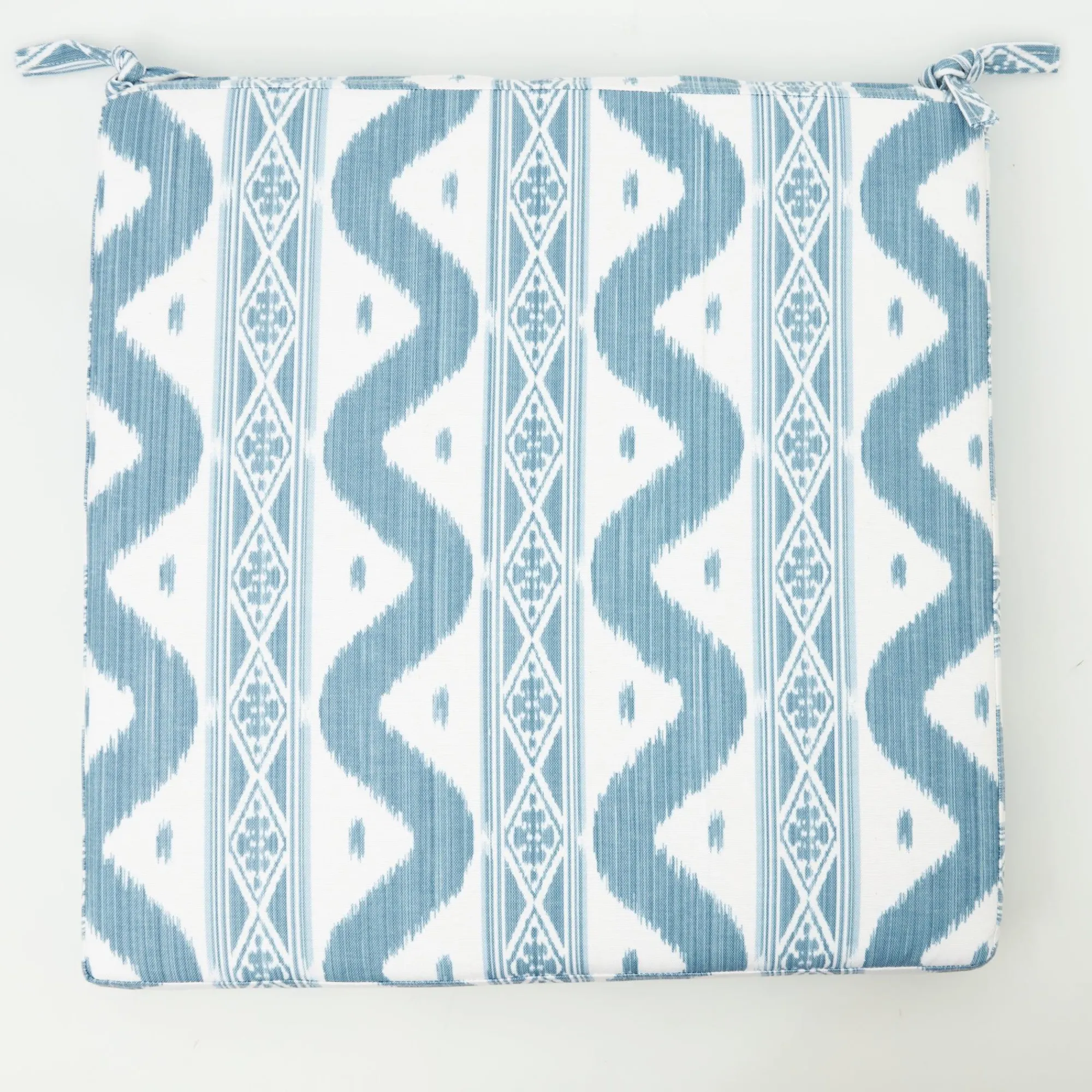 Blue Ikat Seat Pad Cushion|Mrs. Alice Discount