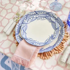 Blue Lily Of The Valley Dinner & Starter Plates (Set Of 8)|Mrs. Alice New