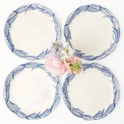 Blue Lily Of The Valley Dinner Plates (Set Of 4)|Mrs. Alice Outlet