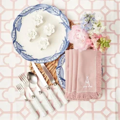 Blue Lily Of The Valley Dinner Plates (Set Of 4)|Mrs. Alice Outlet