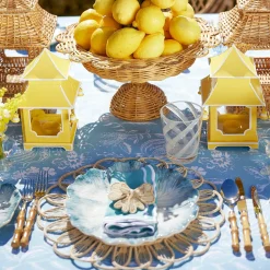 Blue Matilde Dinner & Starter Plates (Set Of 8)|Mrs. Alice New