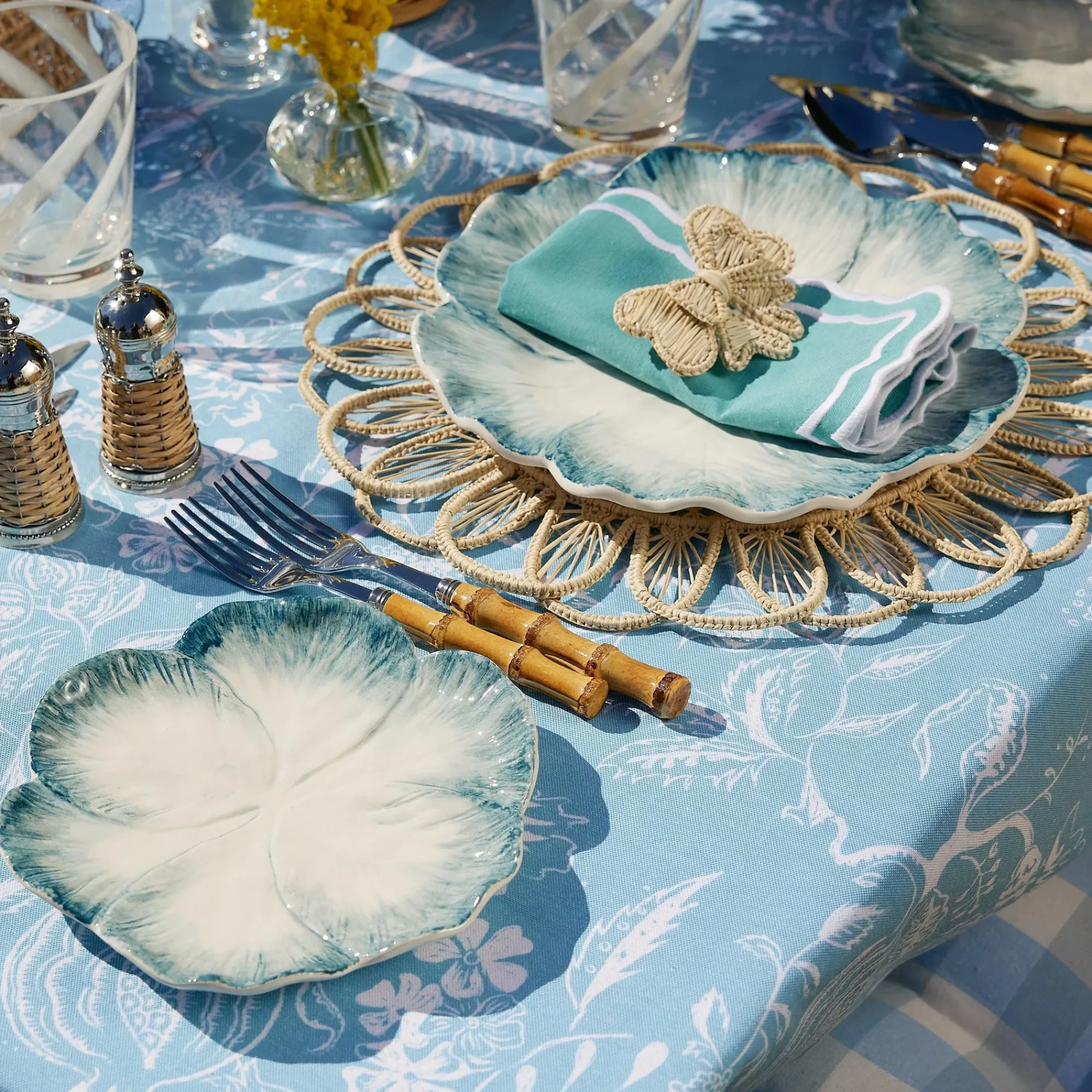 Blue Matilde Starter Plates (Set Of 4)|Mrs. Alice Best