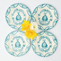 Blue Melograno Starter Plates (Set Of 4)|Mrs. Alice Best