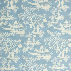 Blue Pagoda Garden Fabric|Mrs. Alice New