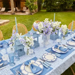 Blue Petal Bamboo Dinner Plate (Set Of 4)|Mrs. Alice Best