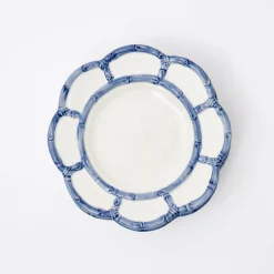 Blue Petal Bamboo Dinner & Starter Plates (Set Of 8)|Mrs. Alice Discount