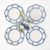 Blue Petal Bamboo Starter Plate (Set Of 4)|Mrs. Alice Best