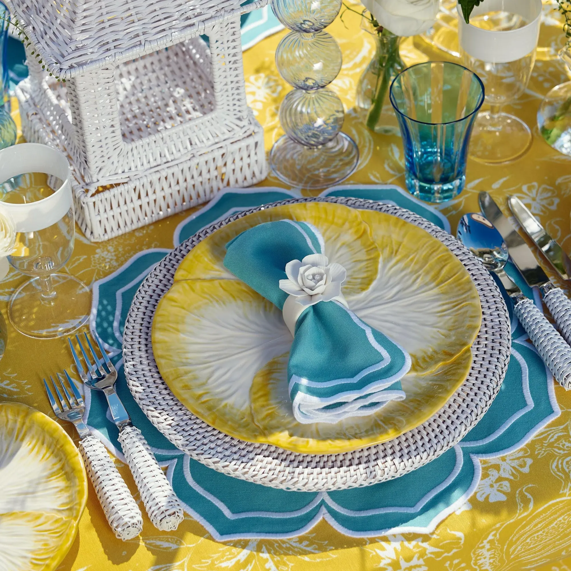 Blue Positano Glasses (Set Of 4)|Mrs. Alice Hot