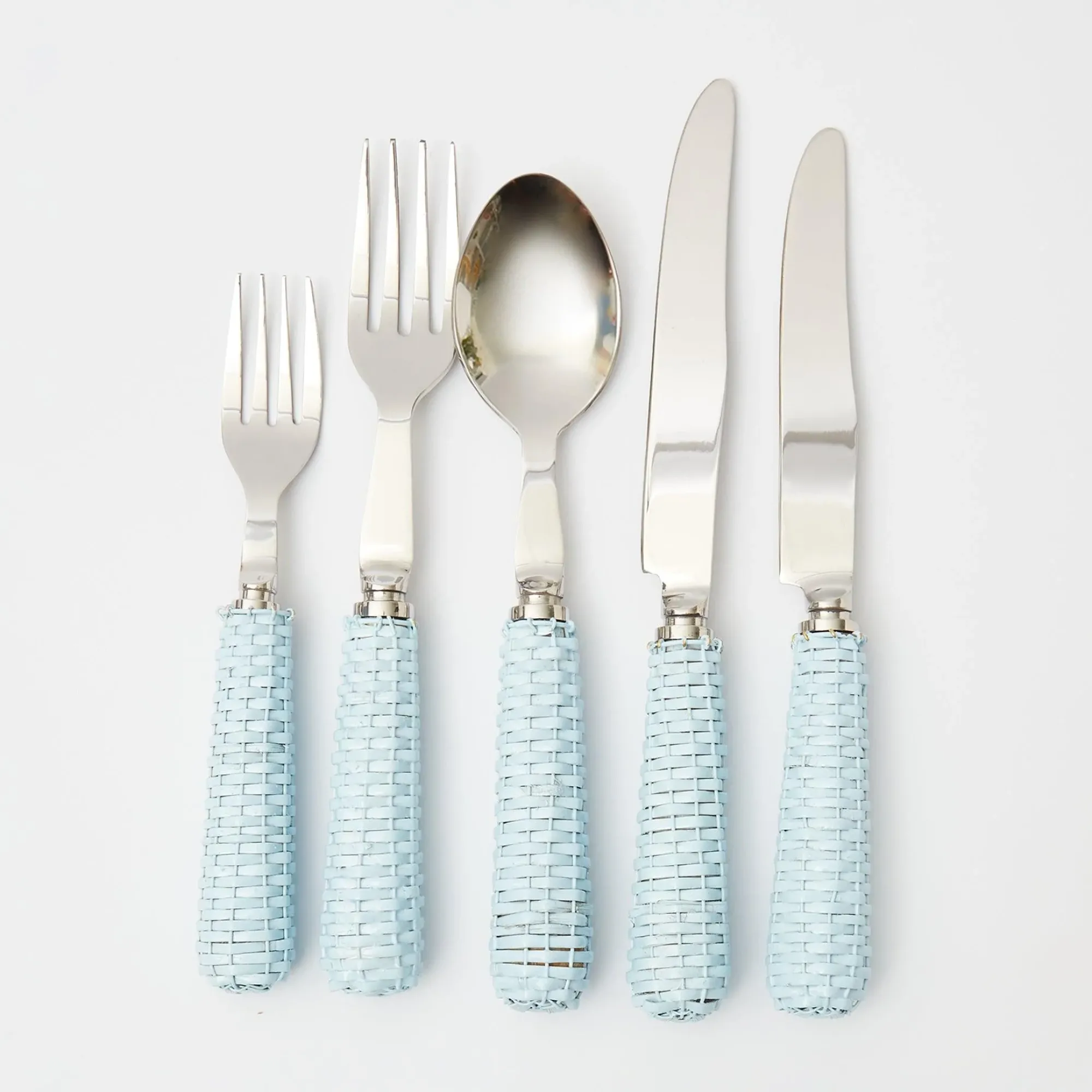 Blue Rattan Cutlery (5 Piece)|Mrs. Alice
