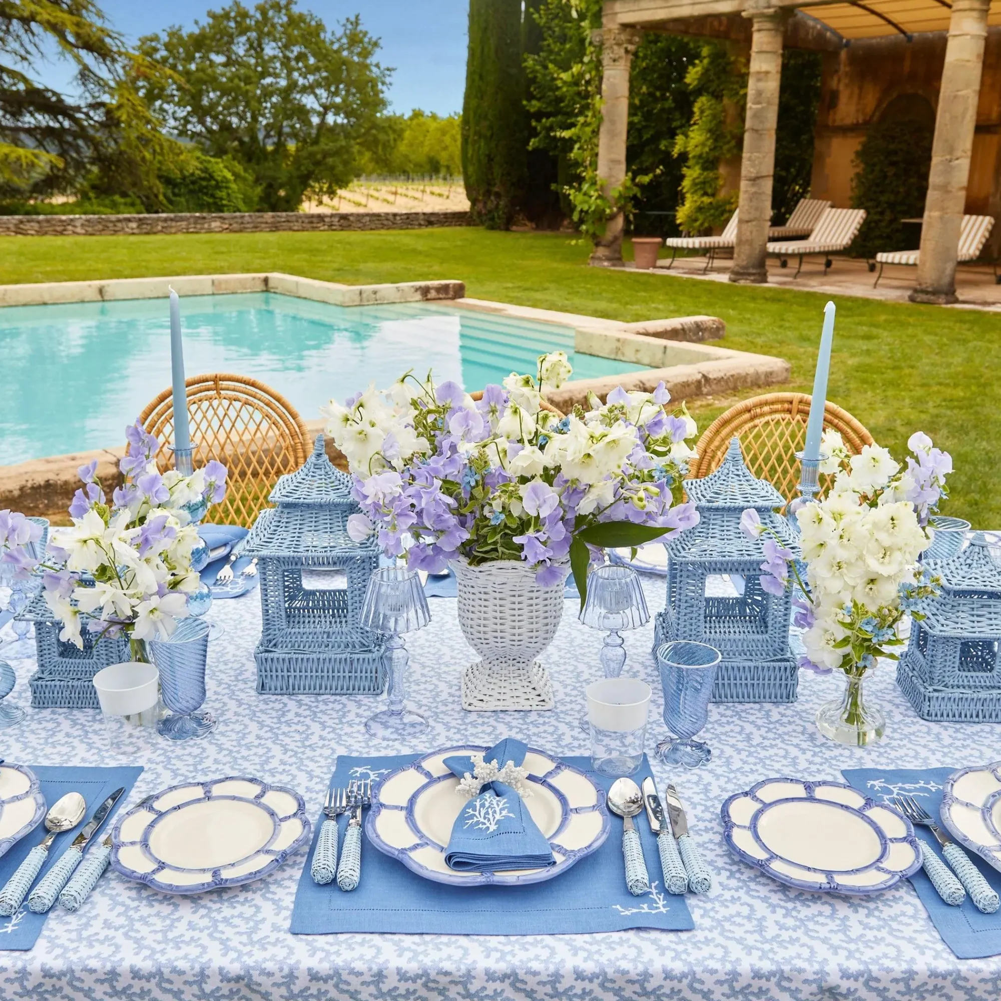 Blue Rattan Cutlery (5 Piece)|Mrs. Alice