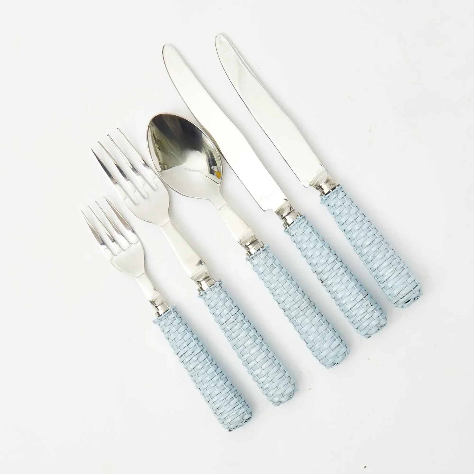 Blue Rattan Cutlery (5 Piece)|Mrs. Alice