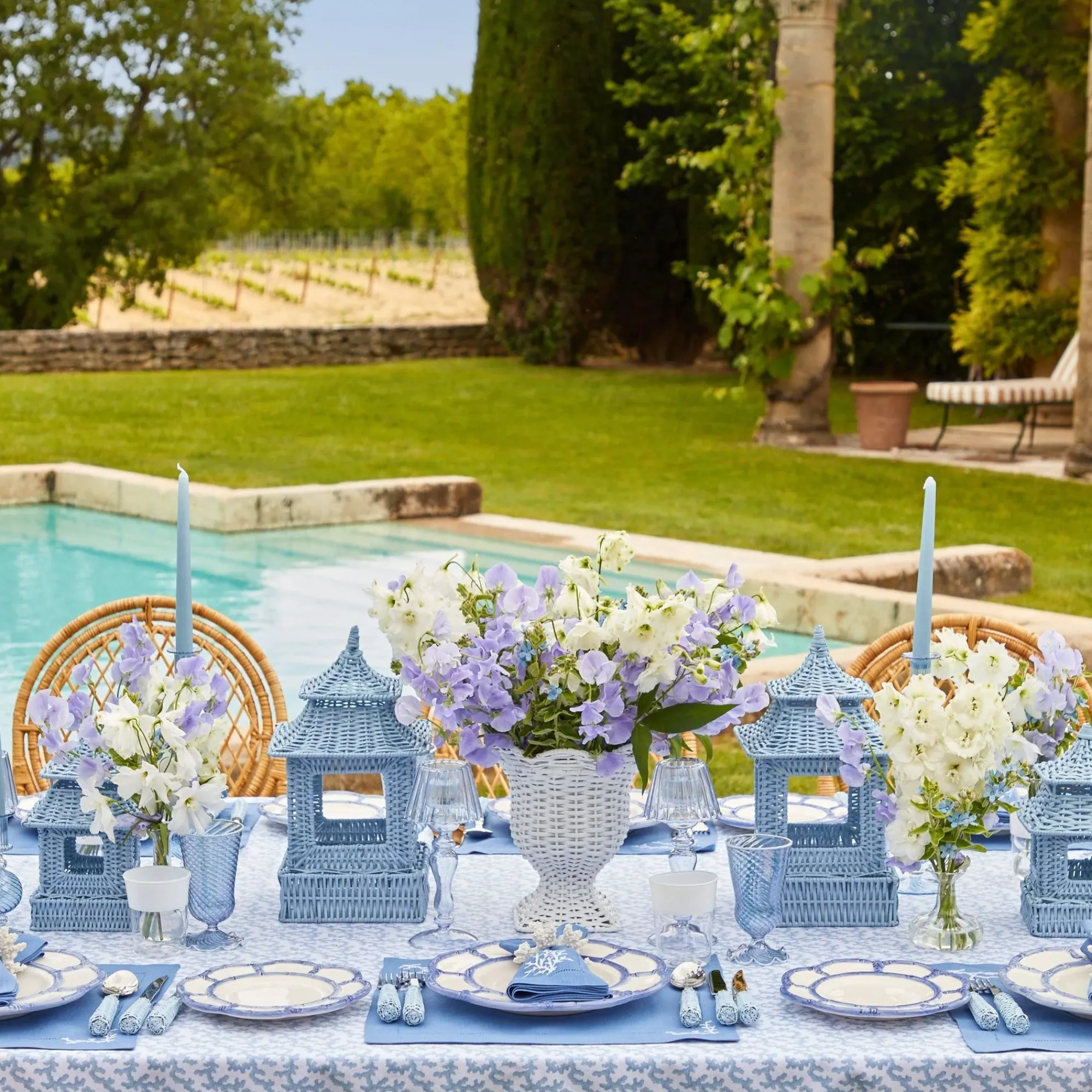 Blue Rattan Pagoda Lantern|Mrs. Alice Online