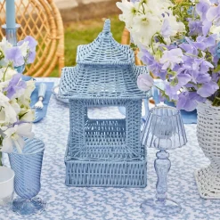 Blue Rattan Pagoda Lantern|Mrs. Alice