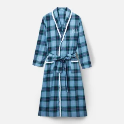 Blue Tartan Frilled Dressing Gown|Mrs. Alice Best
