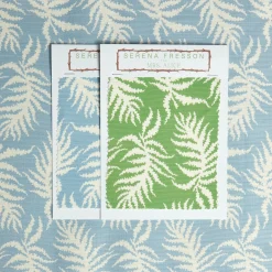 Blue Trailing Ferns Fabric|Mrs. Alice