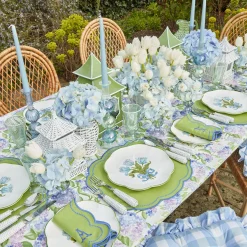 Blue Tulip Dinner Plates (Set Of 4)|Mrs. Alice Best