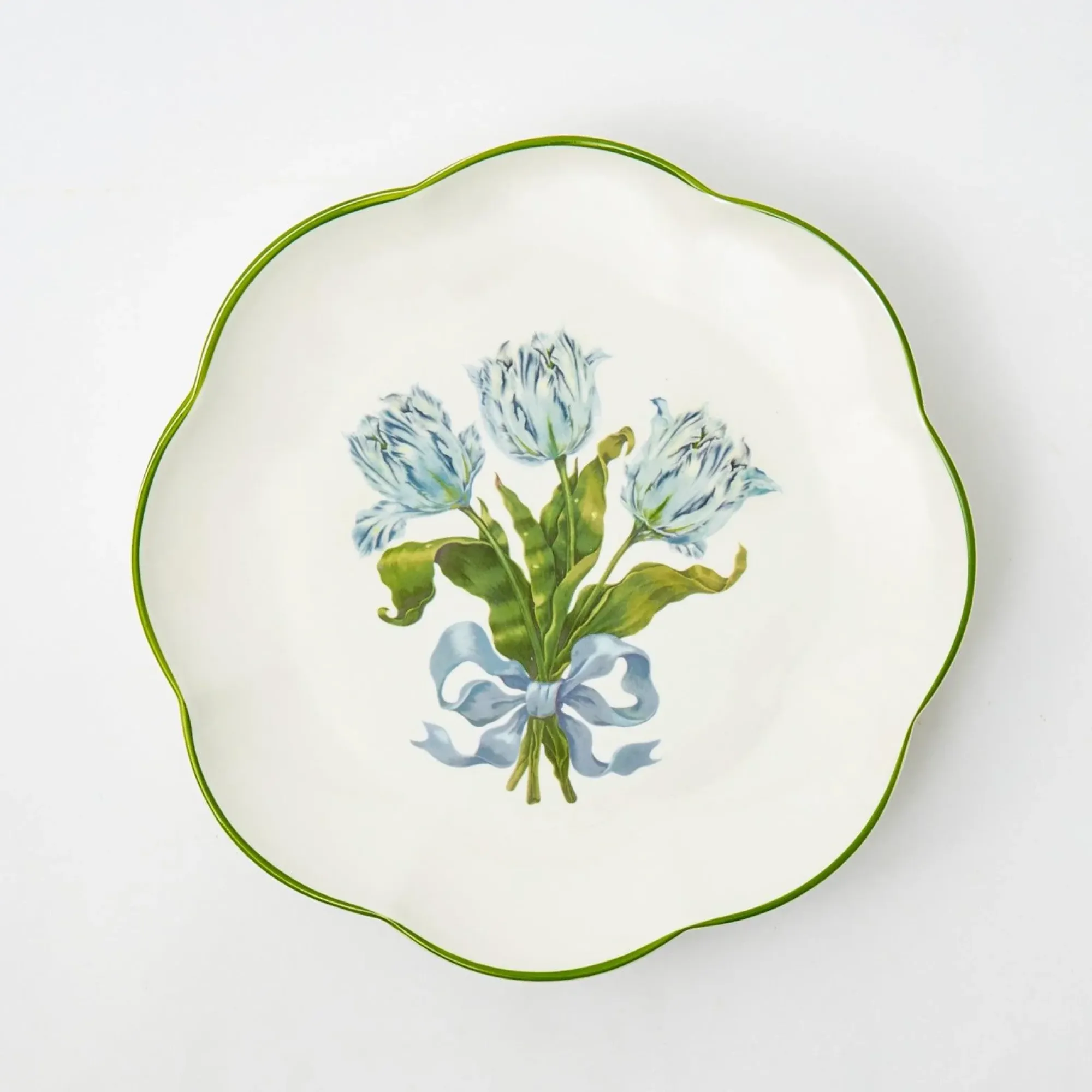 Blue Tulip Dinner Plates (Set Of 4)|Mrs. Alice Best