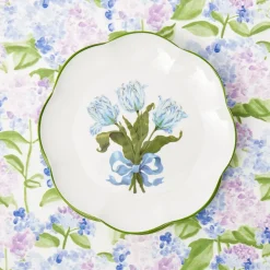 Blue Tulip Dinner Plates (Set Of 4)|Mrs. Alice Discount