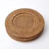 Brown Rattan Charger Plates (Set Of 4)|Mrs. Alice Sale