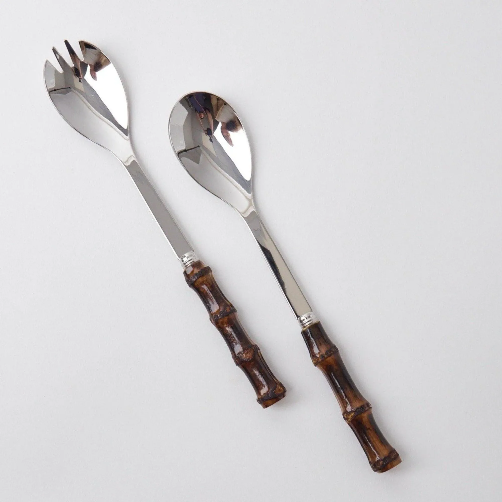 Burnt Bamboo Salad Servers|Mrs. Alice Discount