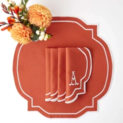 Burnt Orange Placemats (Set Of 4)|Mrs. Alice Clearance