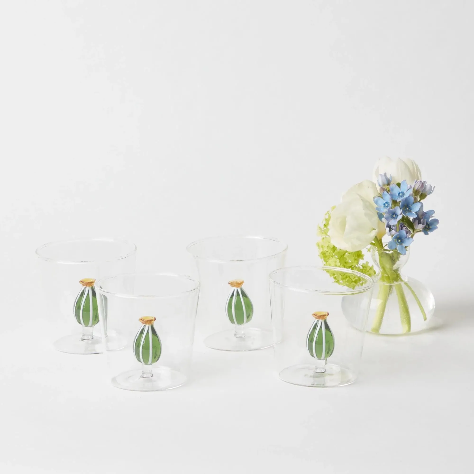 Cactus Water Glasses (Set 4)|Mrs. Alice Best